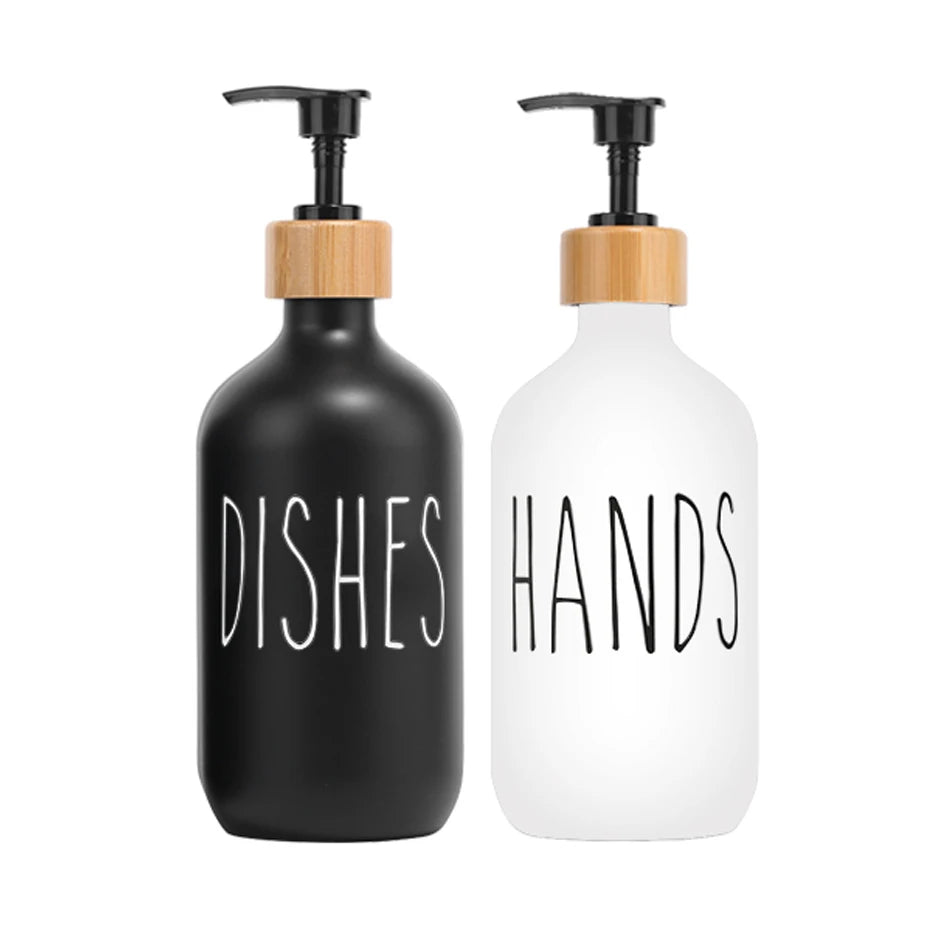 LYR Black Soap Dispenser Set