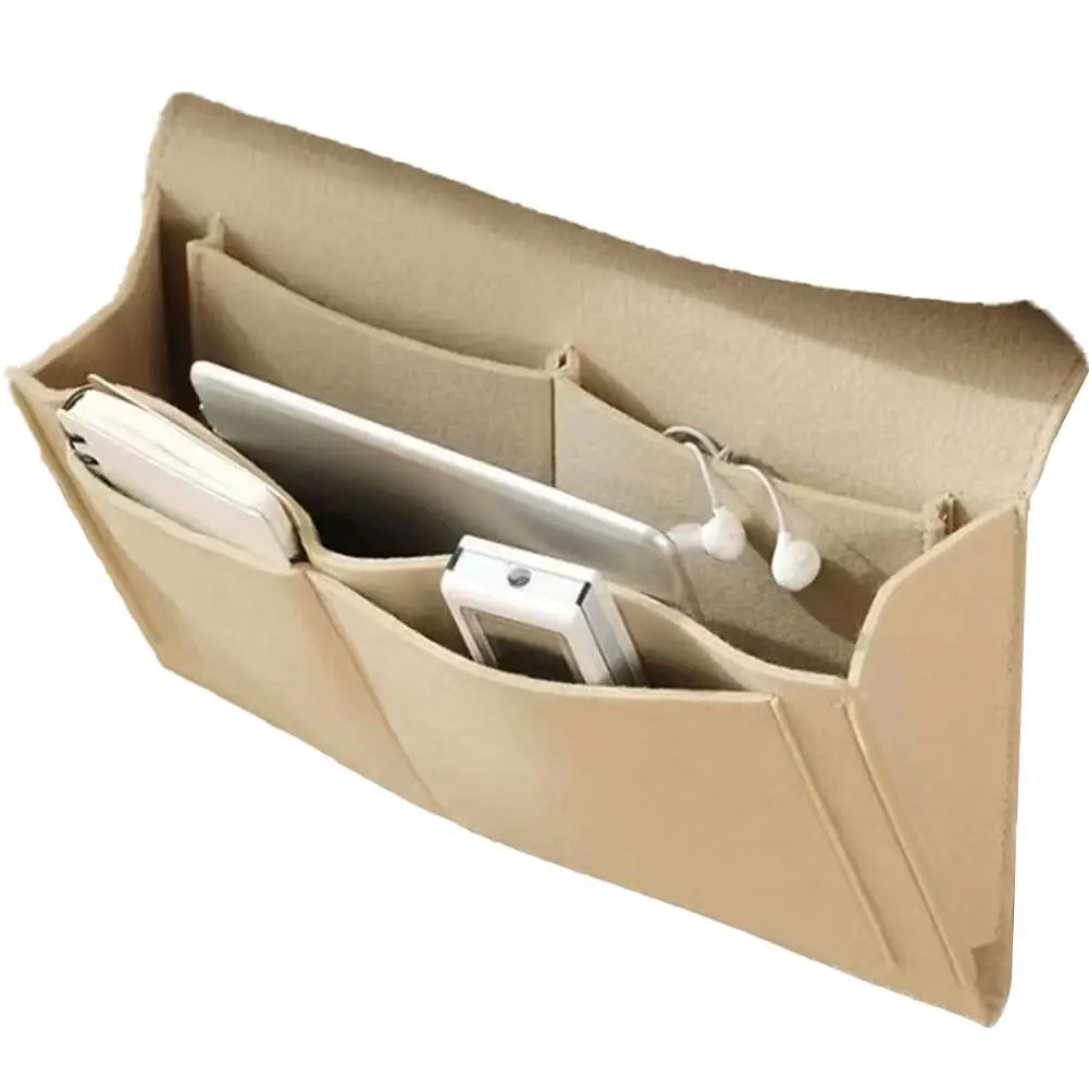 LYR Felt Bedside Caddy — Multi-Pocket Hanging Storage Organizer