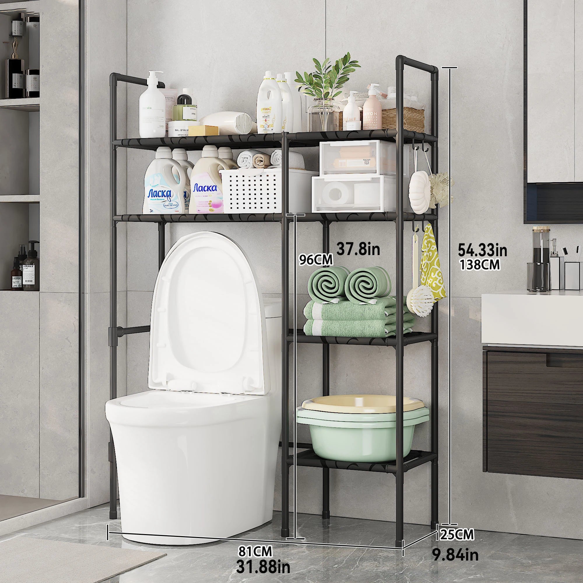 LYR Over-Toilet Bathroom Storage Shelf