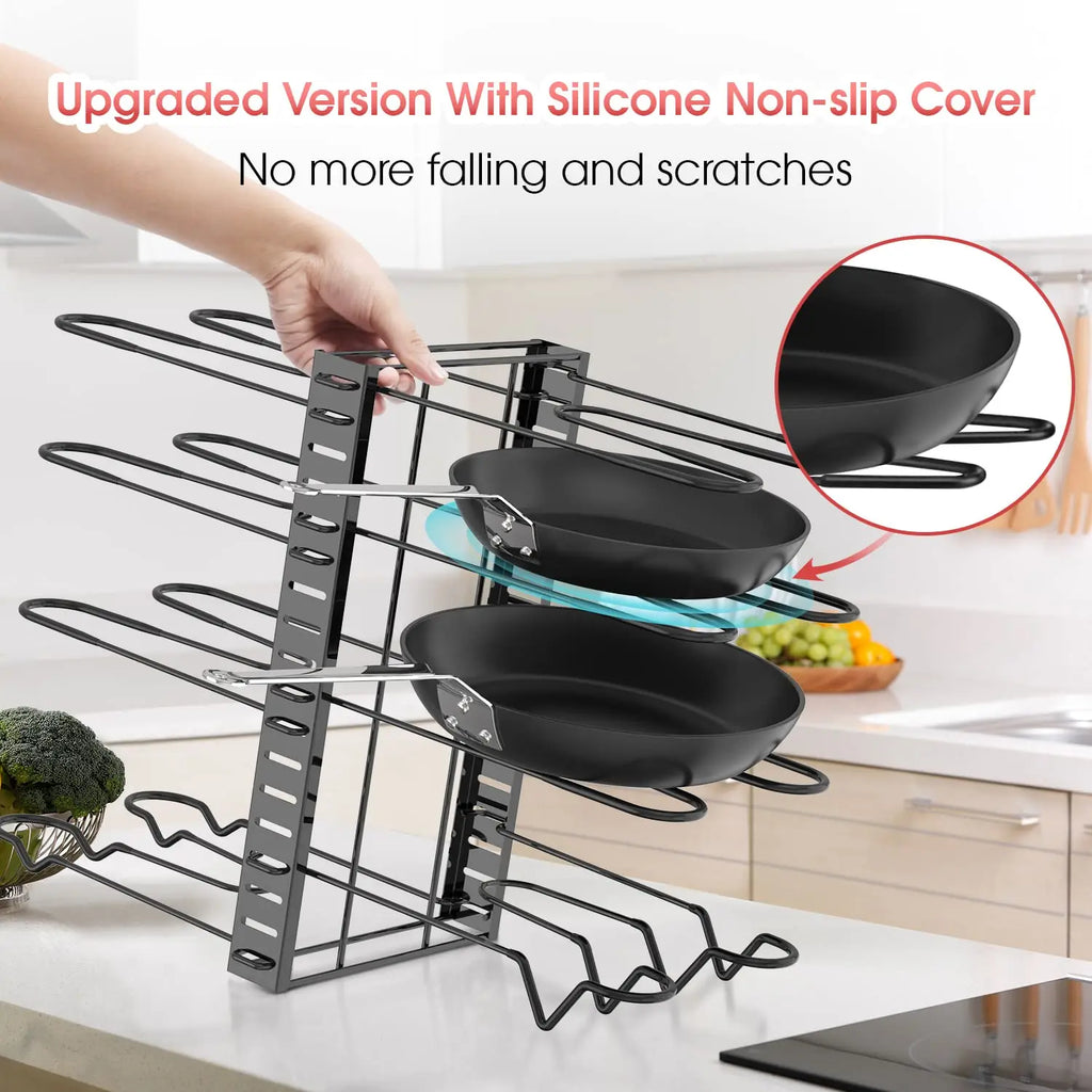 LYR 8-Tier Pot & Pan Rack Organizer