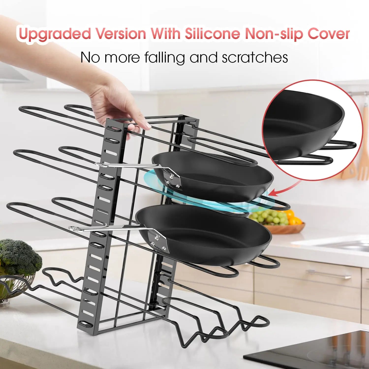 LYR 8-Tier Pot & Pan Rack Organizer