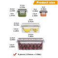 LYR 8-Piece Airtight Food Storage Container Set — BPA-Free, Microwave & Freezer Safe