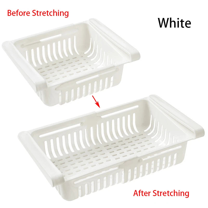 LYR Retractable Fridge Drawer Organizer Basket