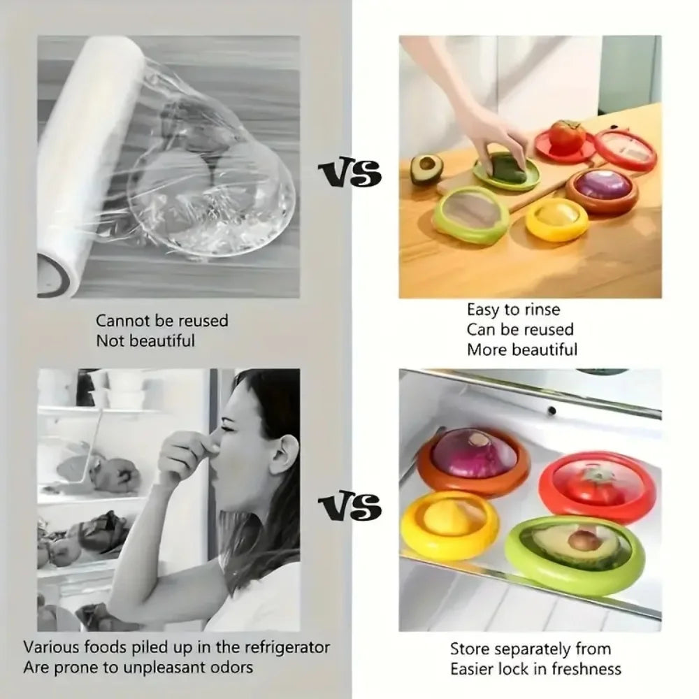 LYR Silicone Food Huggers — Fresh-Keeping Covers for Fruit & Vegetables