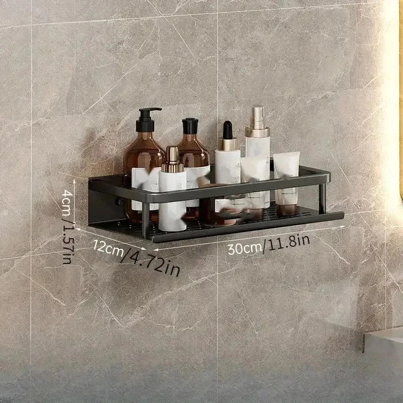 LYR Black Bathroom Shower Shelf