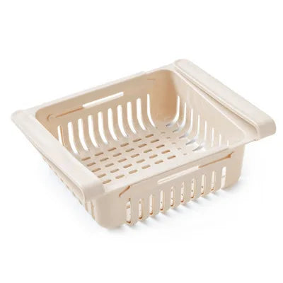 LYR Retractable Fridge Drawer Organizer Basket