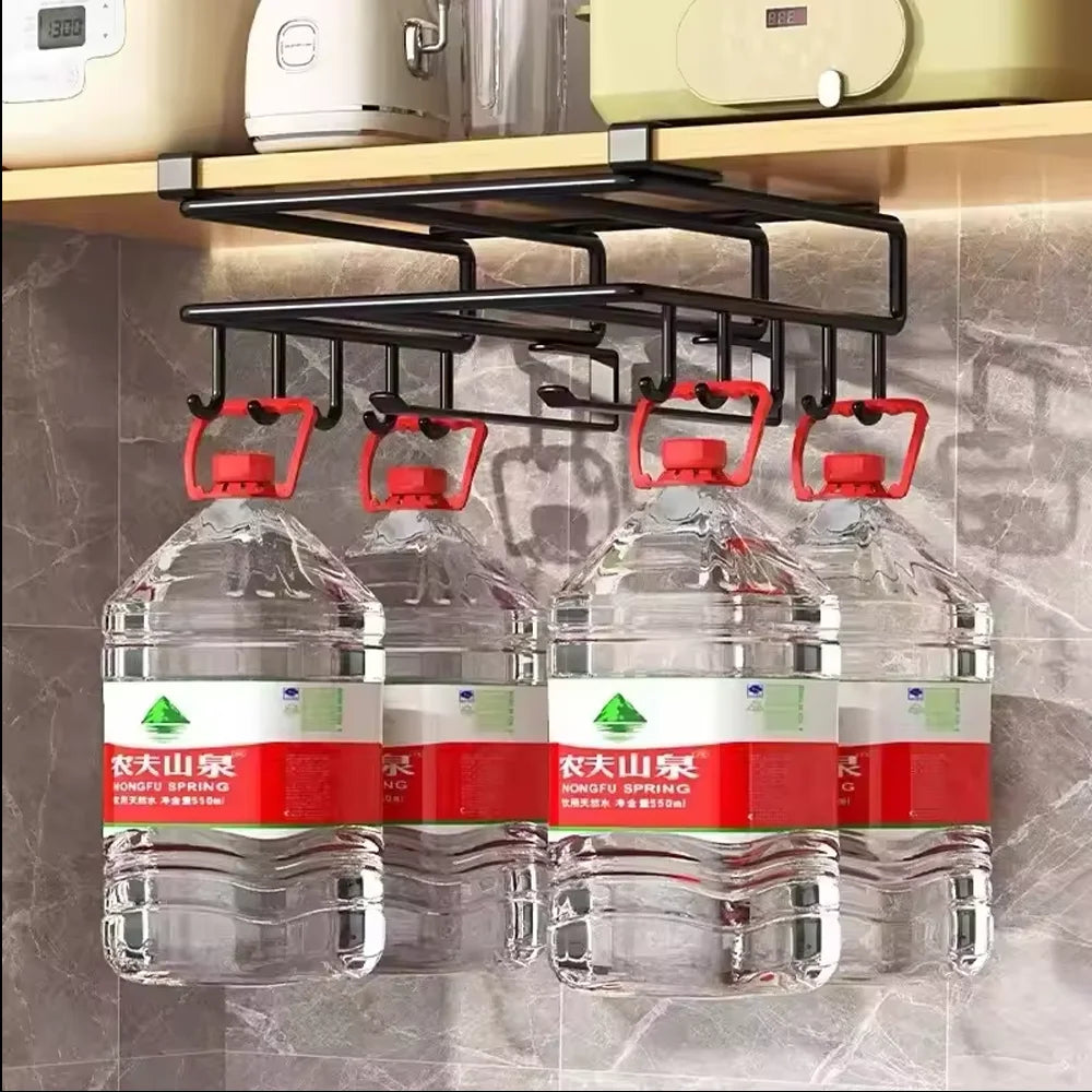 LYR Under-Cabinet Kitchen Organizer Rack with Hooks