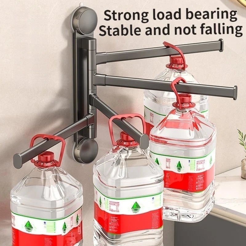 LYR Suction Cup Rotating Towel Rack – Punch-Free, Multi-Bar Folding