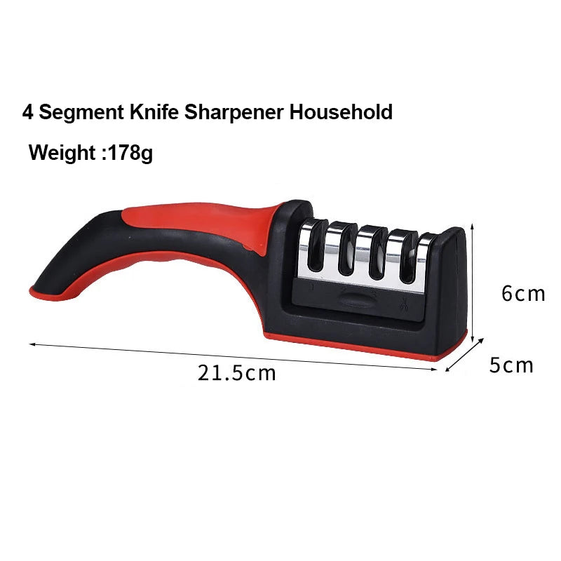 LYR 4-Stage Handheld Knife Sharpener — Multi-Function with Non-Slip Base