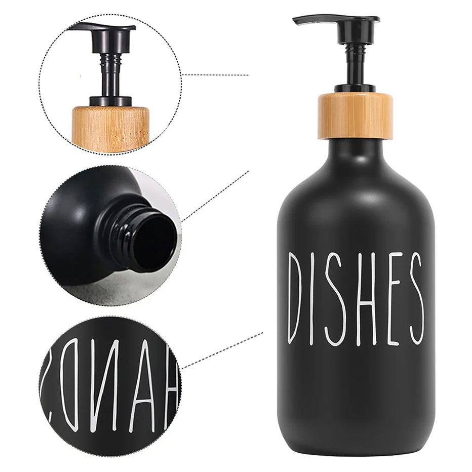 LYR Black Soap Dispenser Set