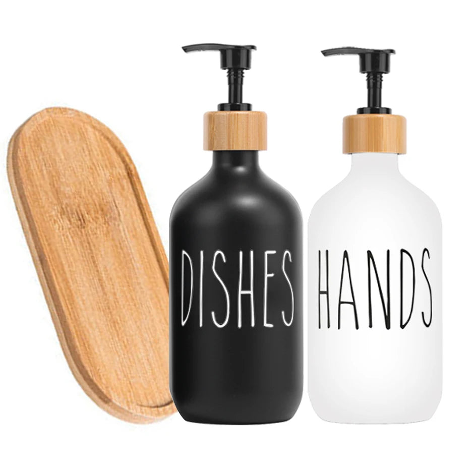 LYR Black Soap Dispenser Set