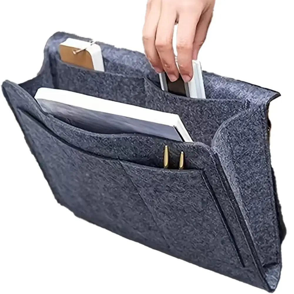 LYR Felt Bedside Caddy — Multi-Pocket Hanging Storage Organizer