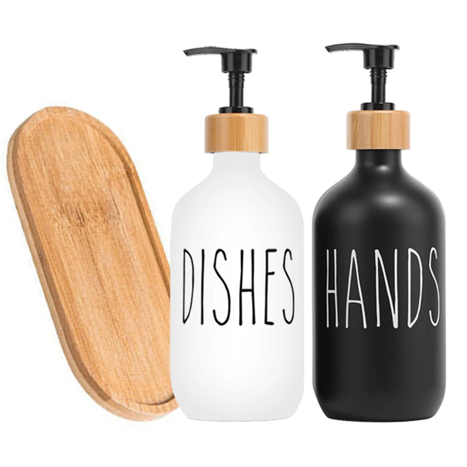 LYR Black Soap Dispenser Set