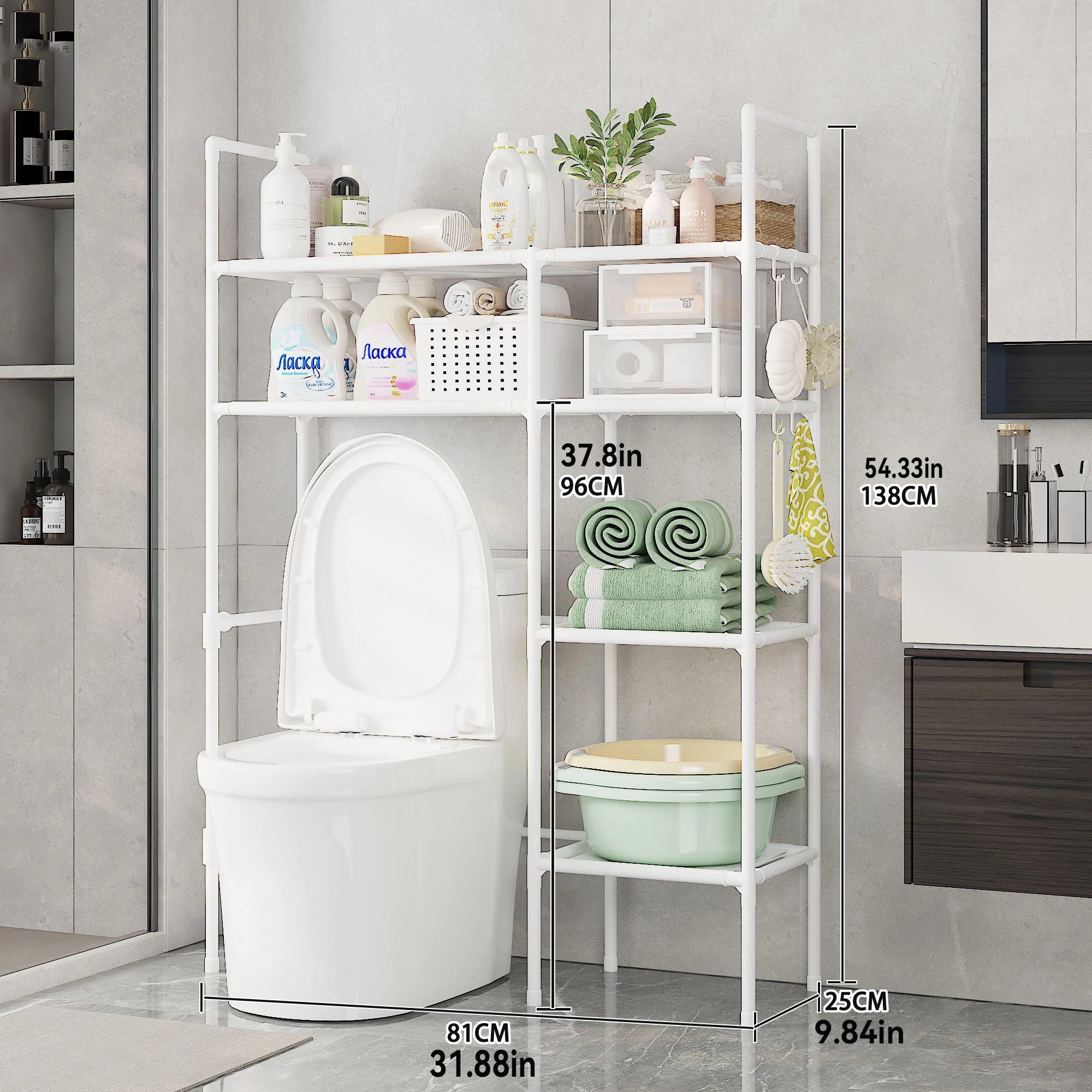 LYR Over-Toilet Bathroom Storage Shelf