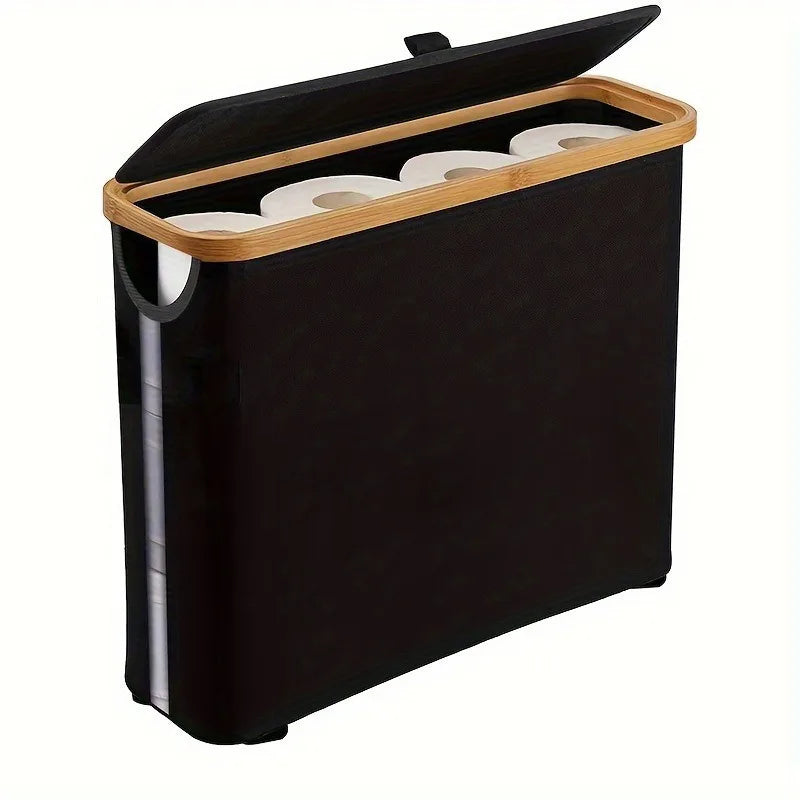 LYR Toilet Paper Storage Basket | Foldable Bathroom Organizer