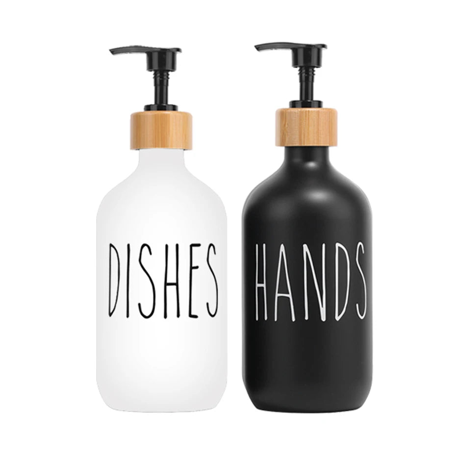 LYR Black Soap Dispenser Set