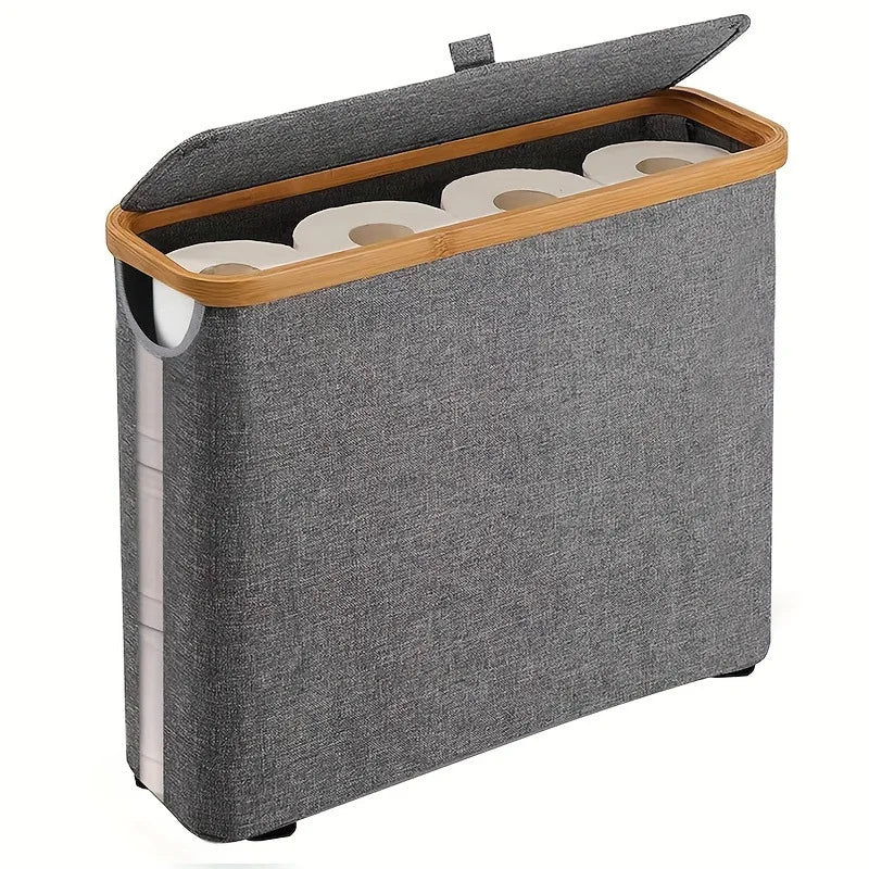 LYR Toilet Paper Storage Basket | Foldable Bathroom Organizer