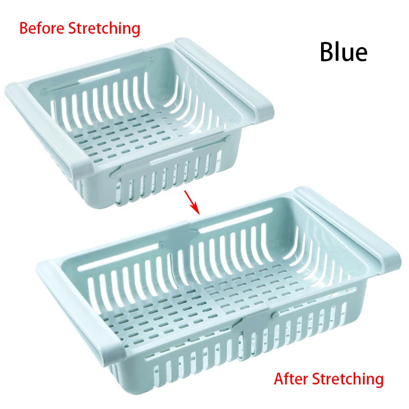 LYR Retractable Fridge Drawer Organizer Basket