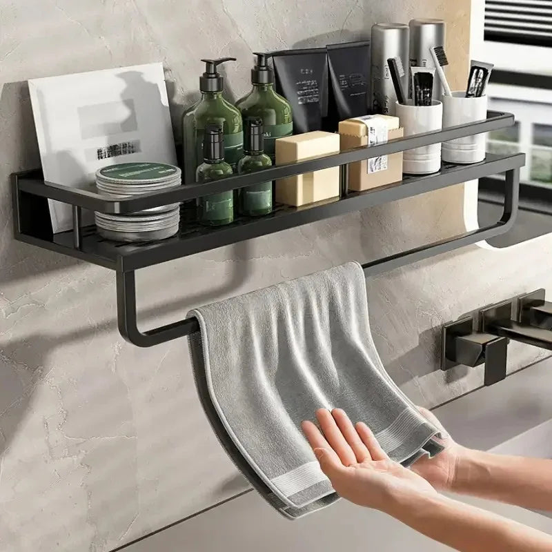 LYR Black Bathroom Shower Shelf