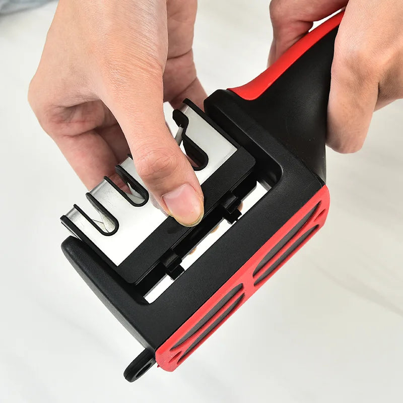LYR 4-Stage Handheld Knife Sharpener — Multi-Function with Non-Slip Base