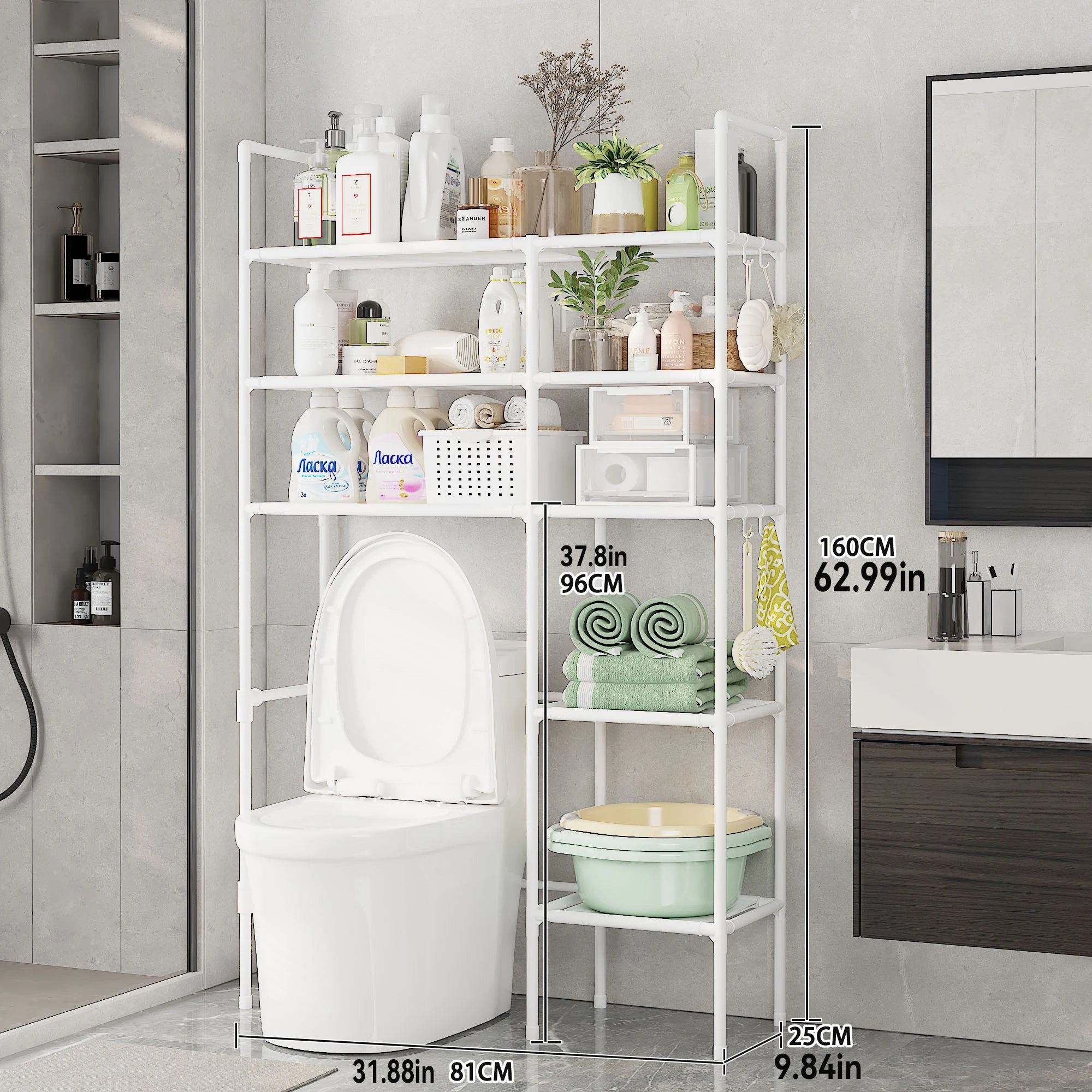 LYR Over-Toilet Bathroom Storage Shelf