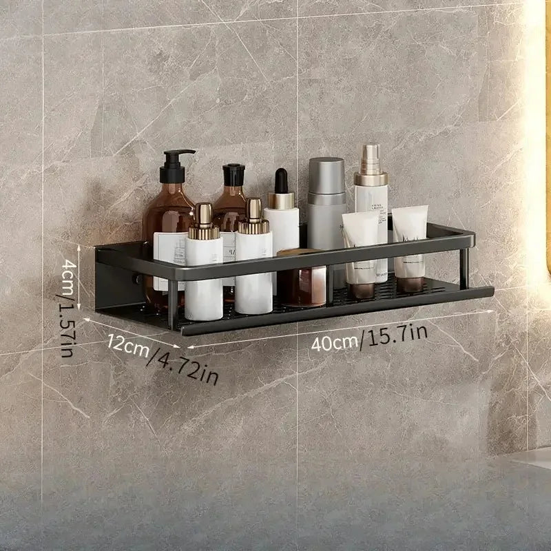 LYR Black Bathroom Shower Shelf