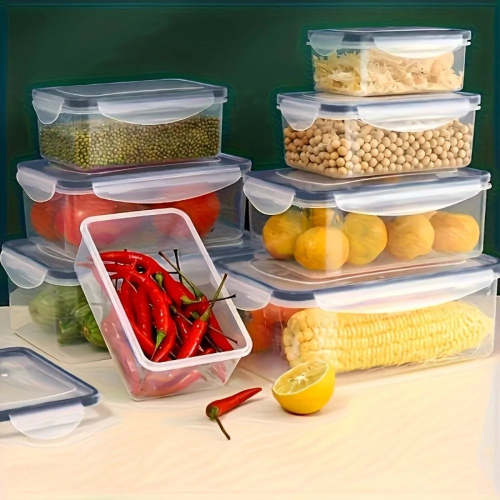 LYR 8-Piece Airtight Food Storage Container Set — BPA-Free, Microwave & Freezer Safe