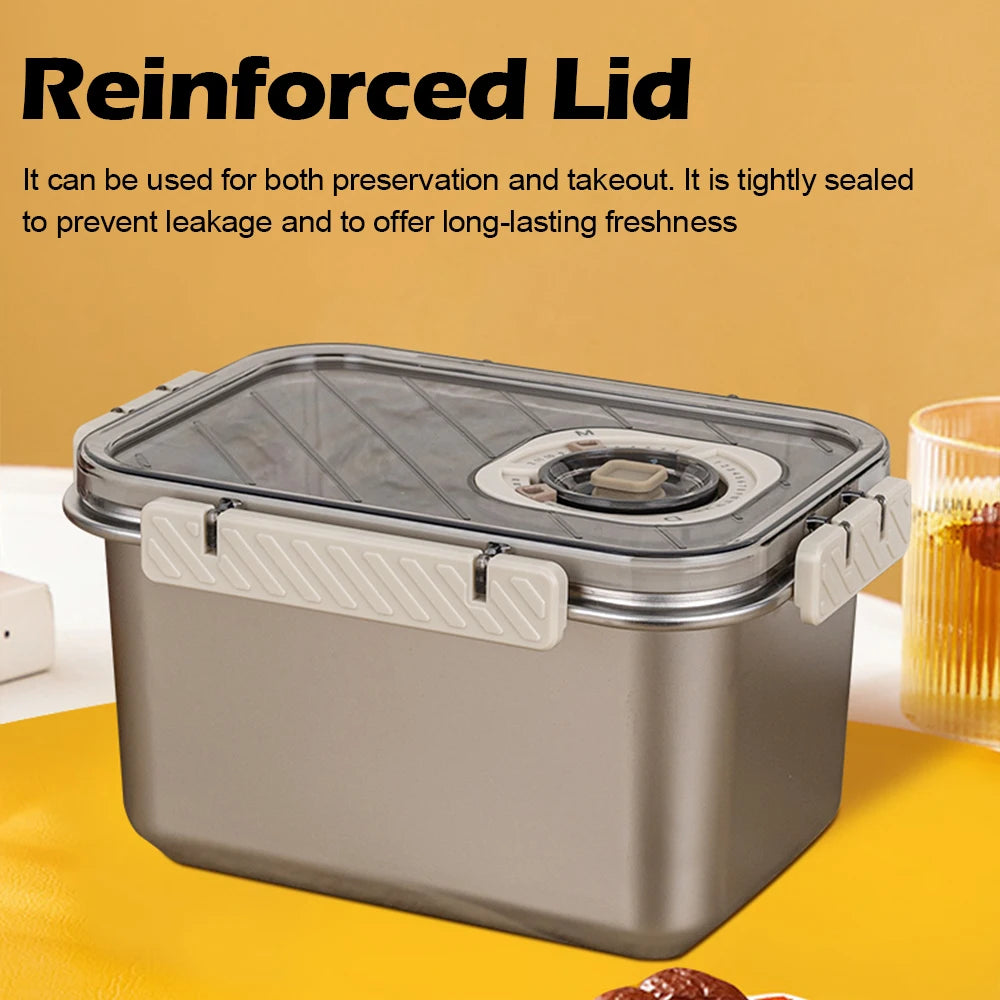 LYR Airtight Stainless Steel Food Storage Container — 2200ml Leak-Proof Bento Box