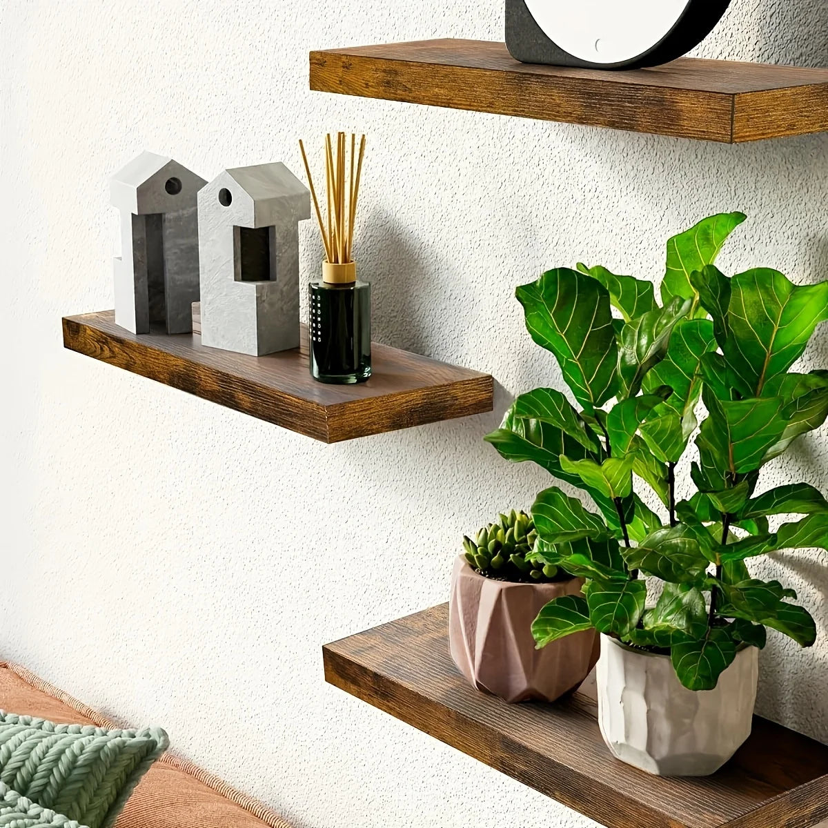 LYR Solid Wood Floating Wall Shelf