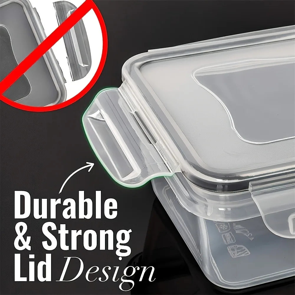LYR 8-Piece Airtight Food Storage Container Set — BPA-Free, Microwave & Freezer Safe