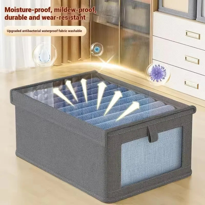LYR Foldable Clothes Storage Box with Transparent Window
