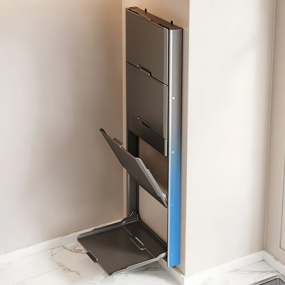 LYR Foldable Wall-Mounted Organizer Shelf – No-Drill, Multi-Tier Storage