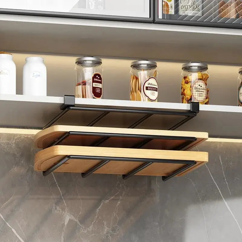LYR Under-Cabinet Kitchen Organizer Rack with Hooks