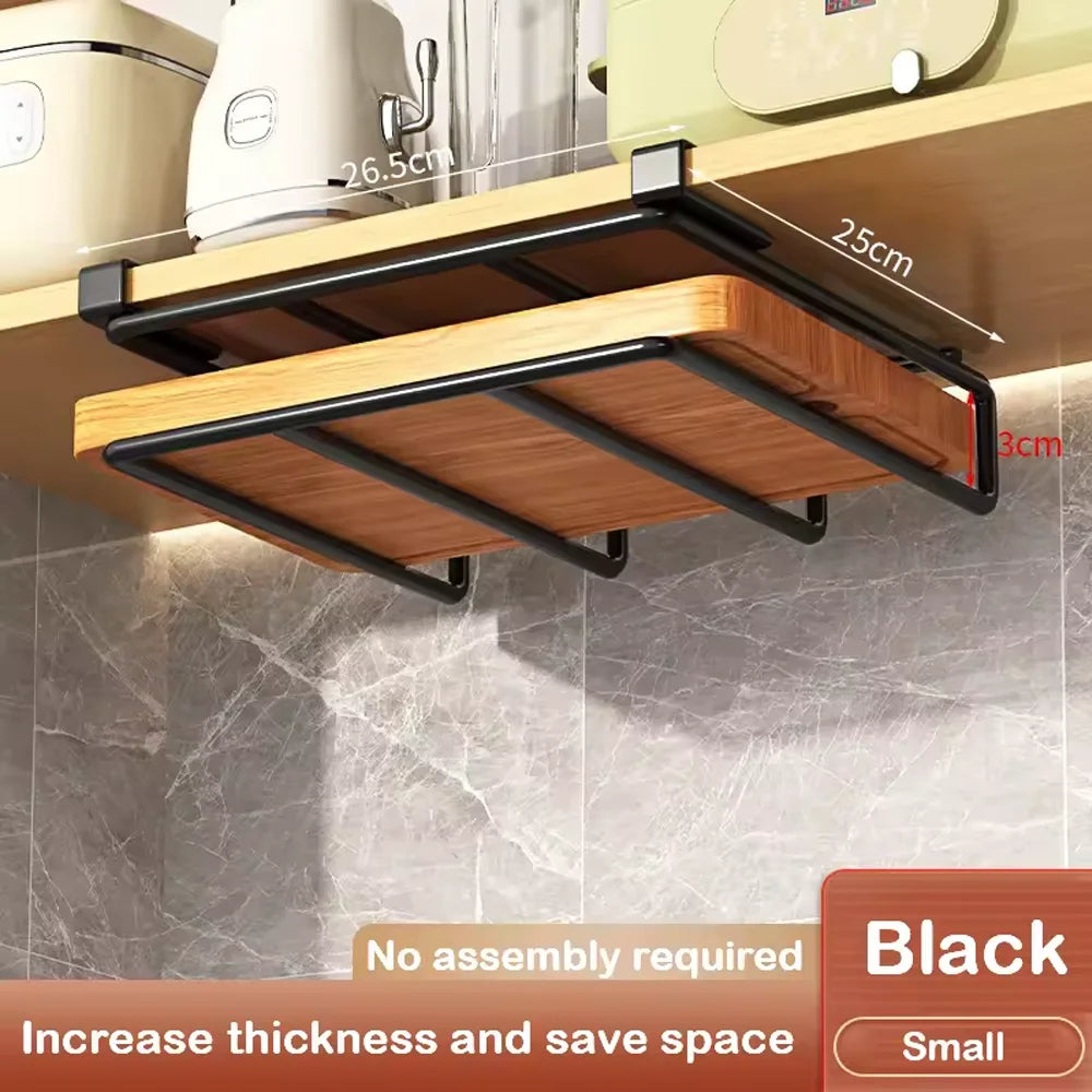 LYR Under-Cabinet Kitchen Organizer Rack with Hooks
