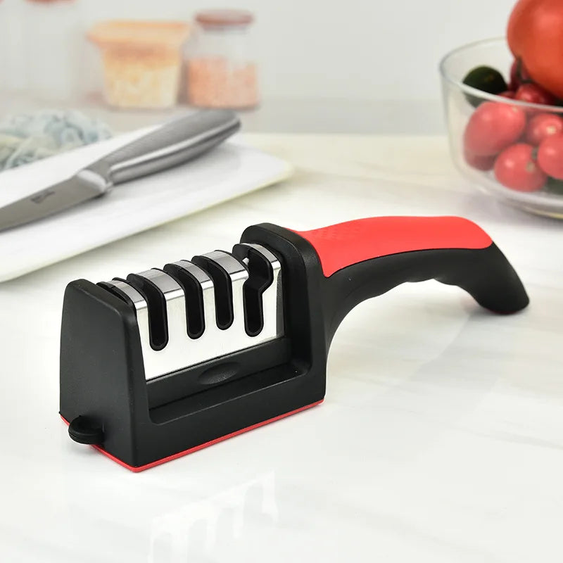 LYR 4-Stage Handheld Knife Sharpener — Multi-Function with Non-Slip Base