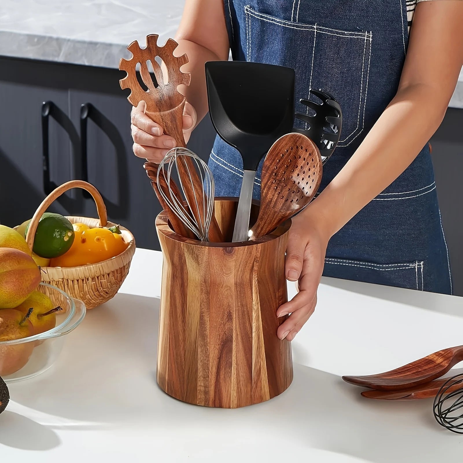 LYR Wooden Kitchen Organizer Box