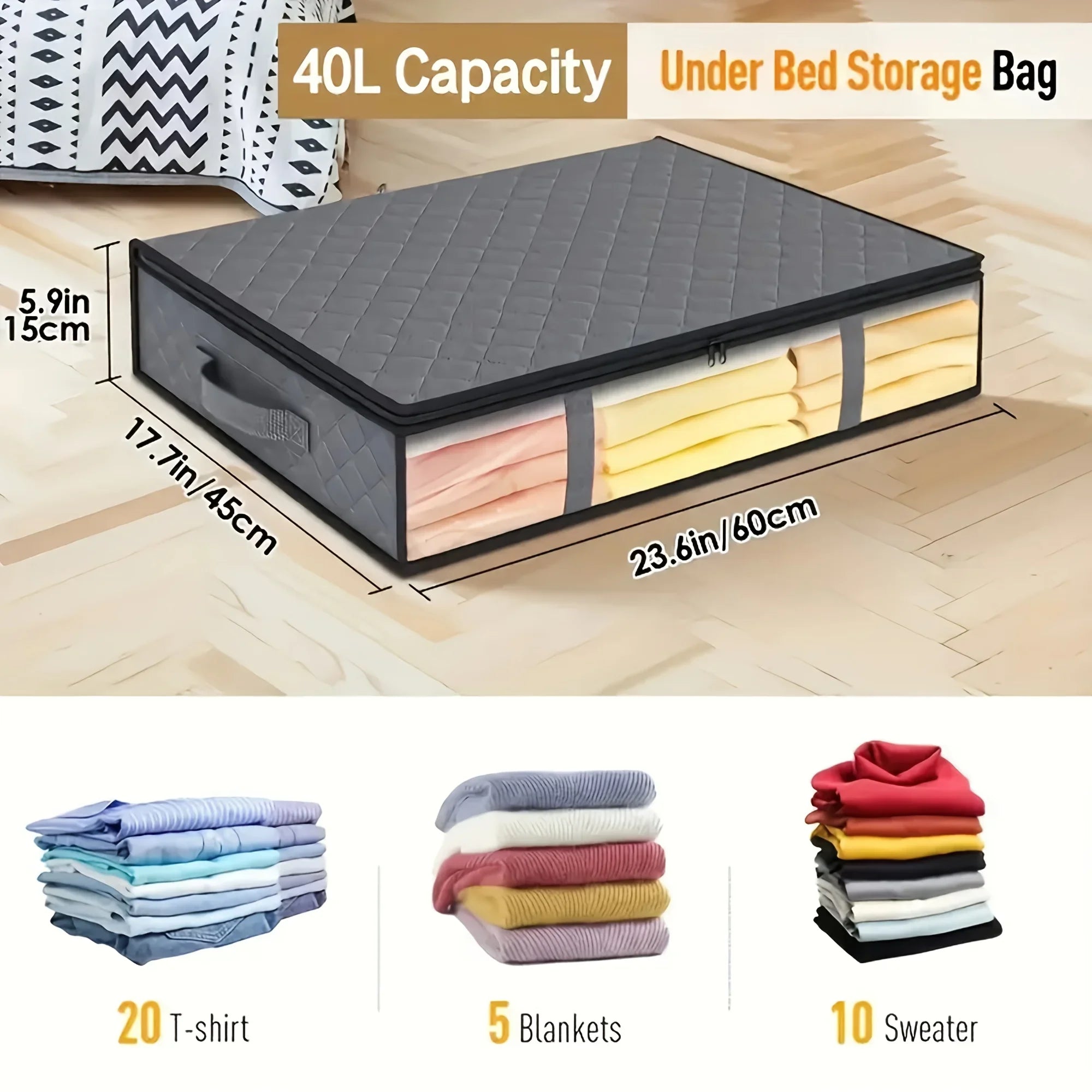 LYR Under-Bed Storage Bags – Set of 2