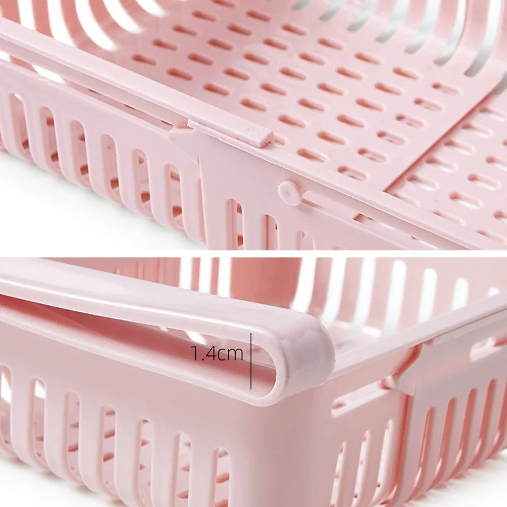 LYR Retractable Fridge Drawer Organizer Basket