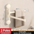 LYR Suction Cup Rotating Towel Rack – Punch-Free, Multi-Bar Folding