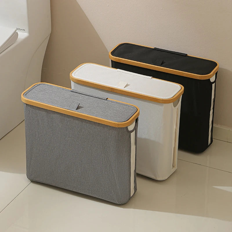 LYR Toilet Paper Storage Basket | Foldable Bathroom Organizer