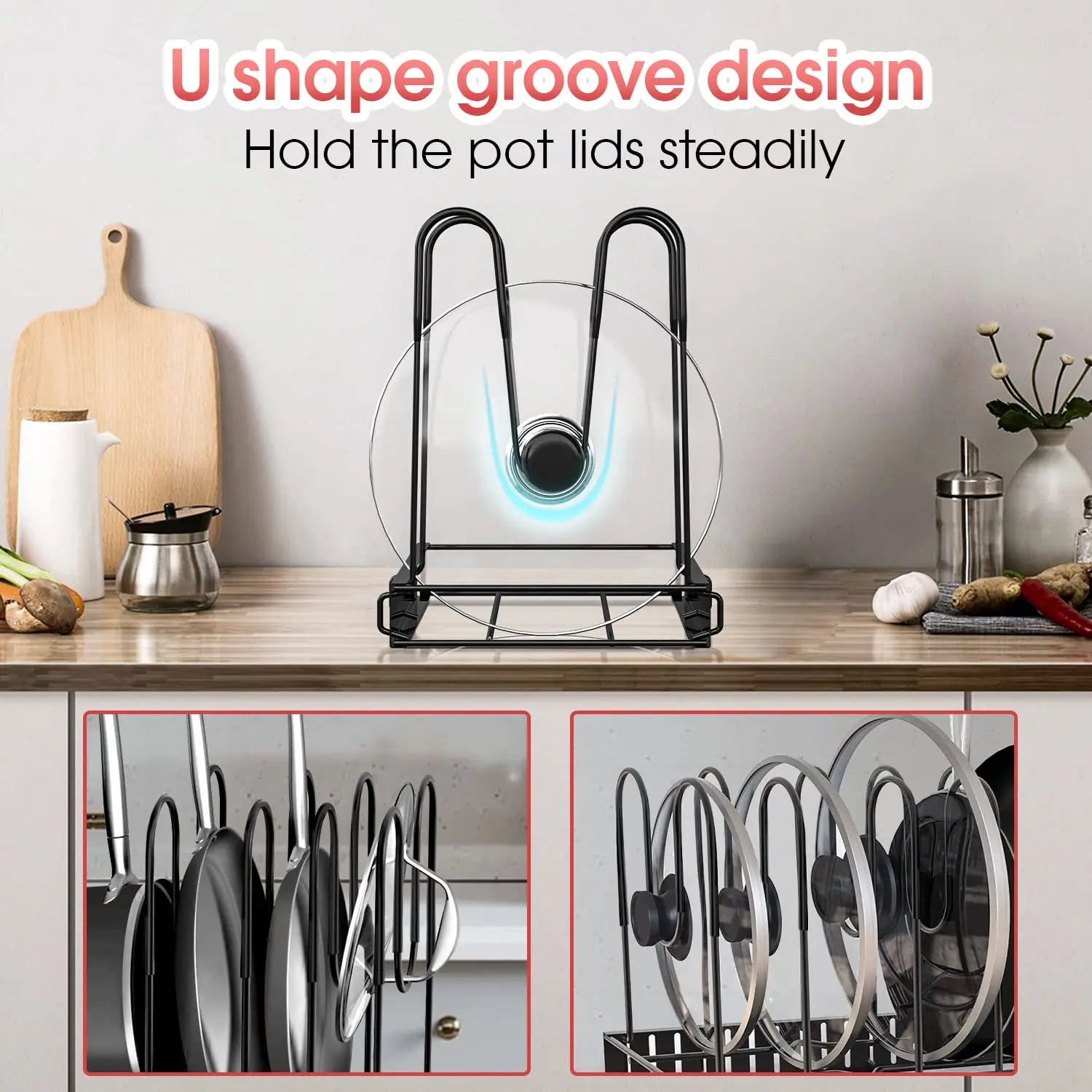 LYR 8-Tier Pot & Pan Rack Organizer