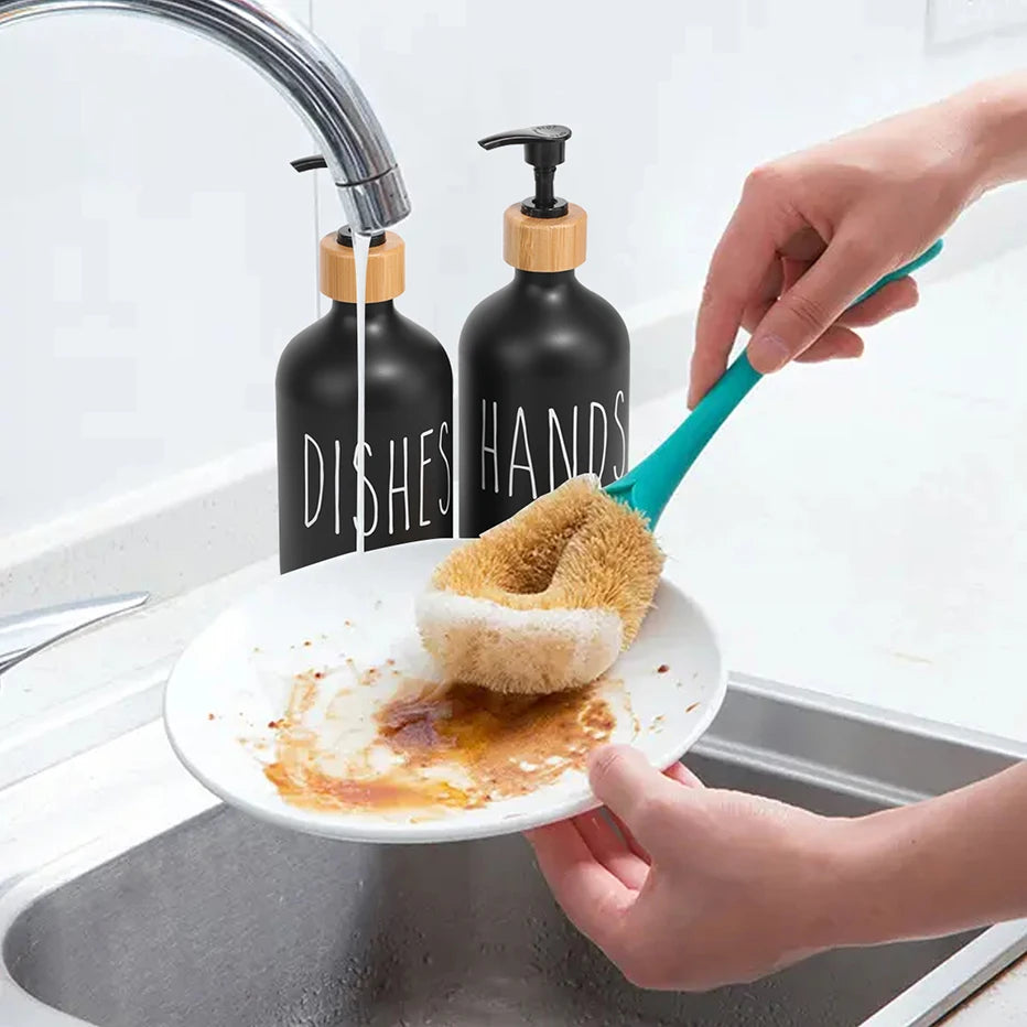 LYR Black Soap Dispenser Set