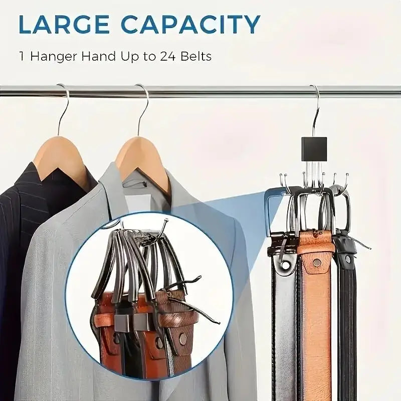 LYR Rotating Wood Multipurpose Hanger with Stainless Steel Hooks