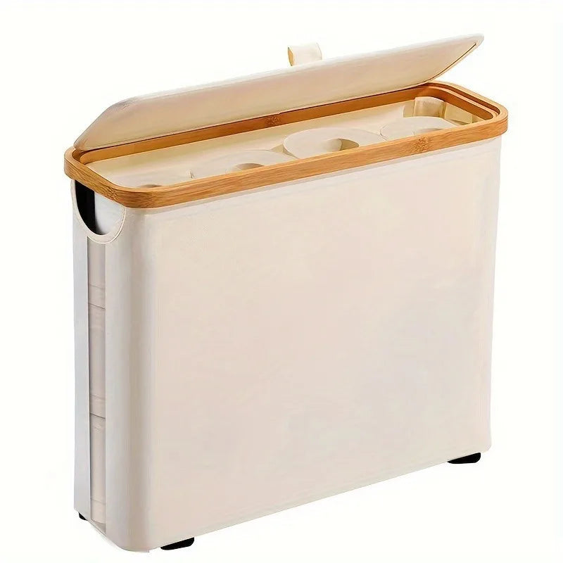LYR Toilet Paper Storage Basket | Foldable Bathroom Organizer