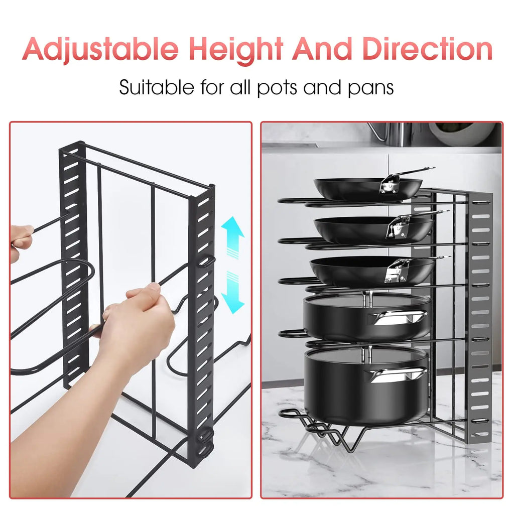 LYR 8-Tier Pot & Pan Rack Organizer