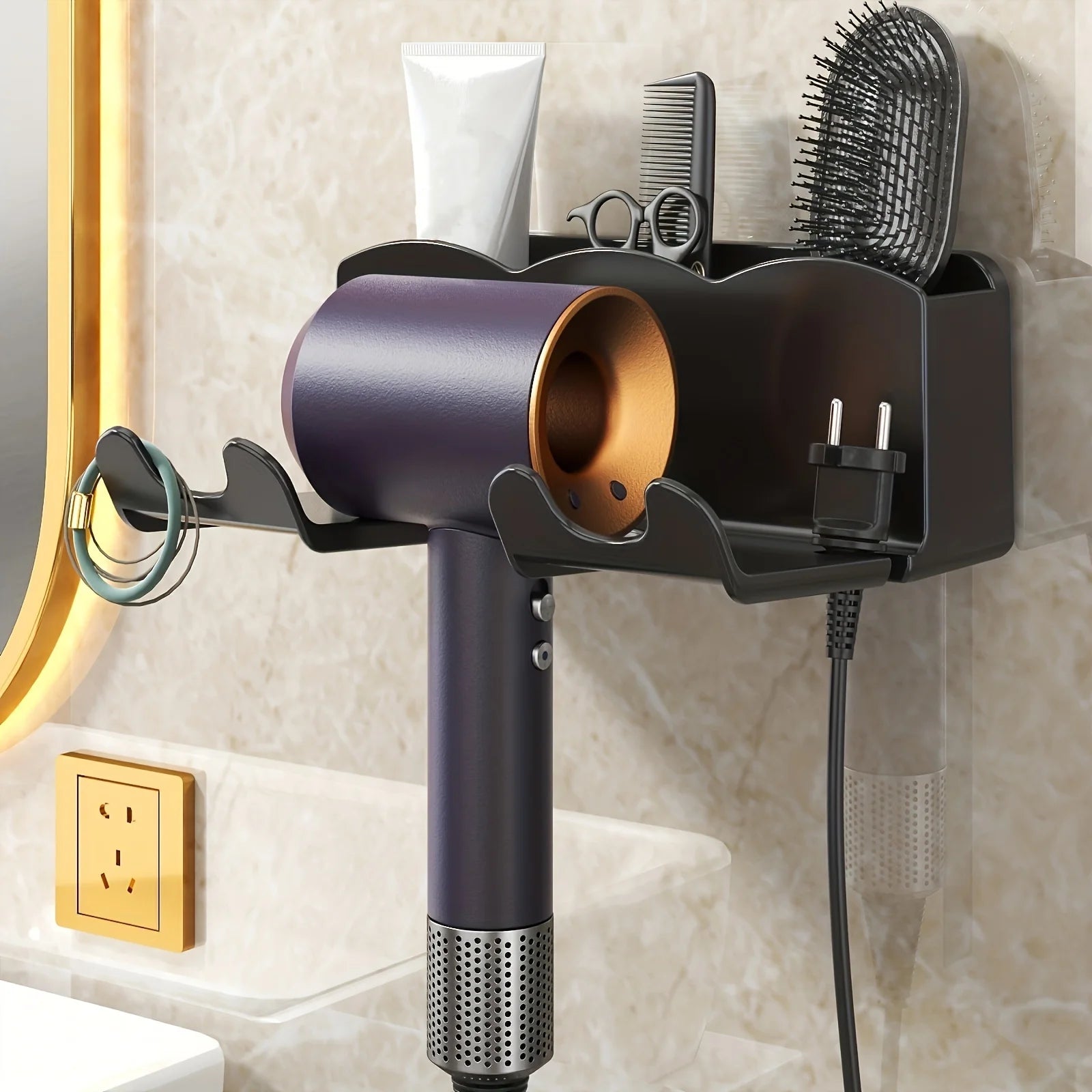 LYR Wall-Mounted Hair Dryer Holder