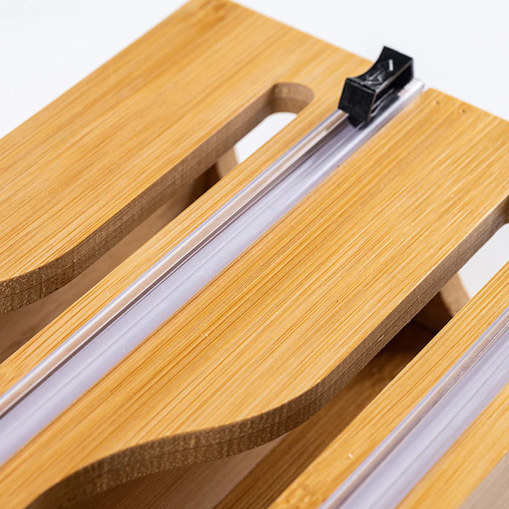 LYR Bamboo Wrap & Foil Dispenser with Slide Cutter