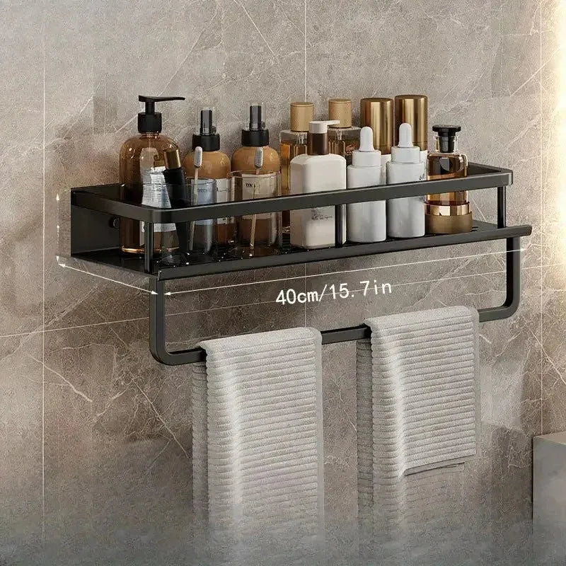 LYR Black Bathroom Shower Shelf