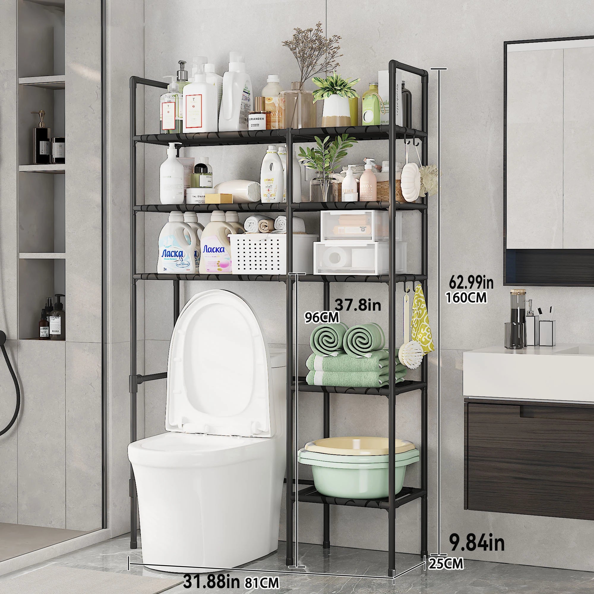 LYR Over-Toilet Bathroom Storage Shelf