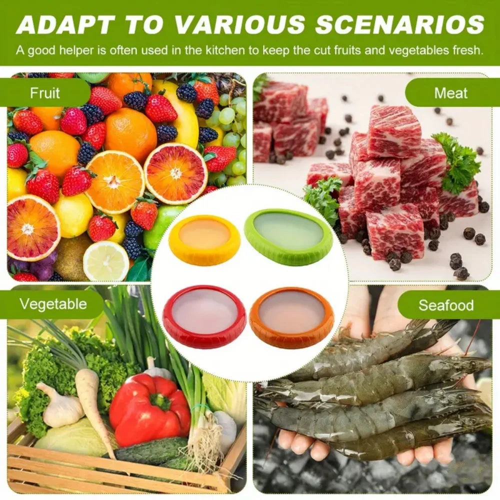 LYR Silicone Food Huggers — Fresh-Keeping Covers for Fruit & Vegetables
